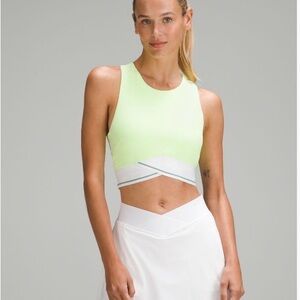 lululemon athletica Neon Lime Cropped Racerback Tank